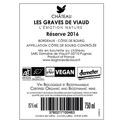 Château Les Graves de Viaud, Réserve 2019