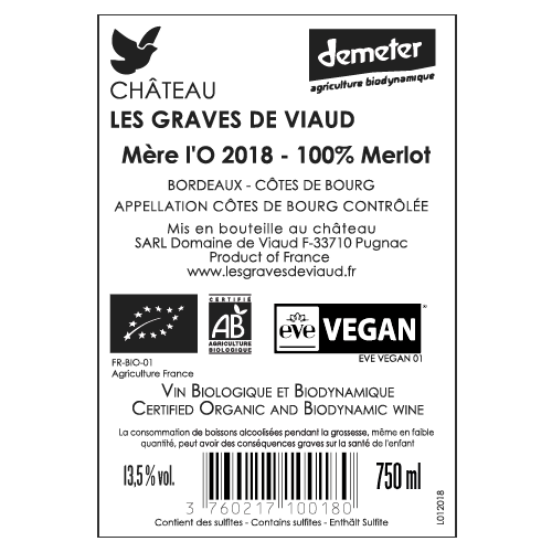 La Cuvée de Mére l'O - Château Les Graves de Viaud -  La Colombine