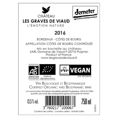Origine 2016 - Château Les Graves de Viaud -  La Colombine