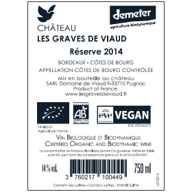 Réserve 2014 - Château Les Graves de Viaud -  La Colombine